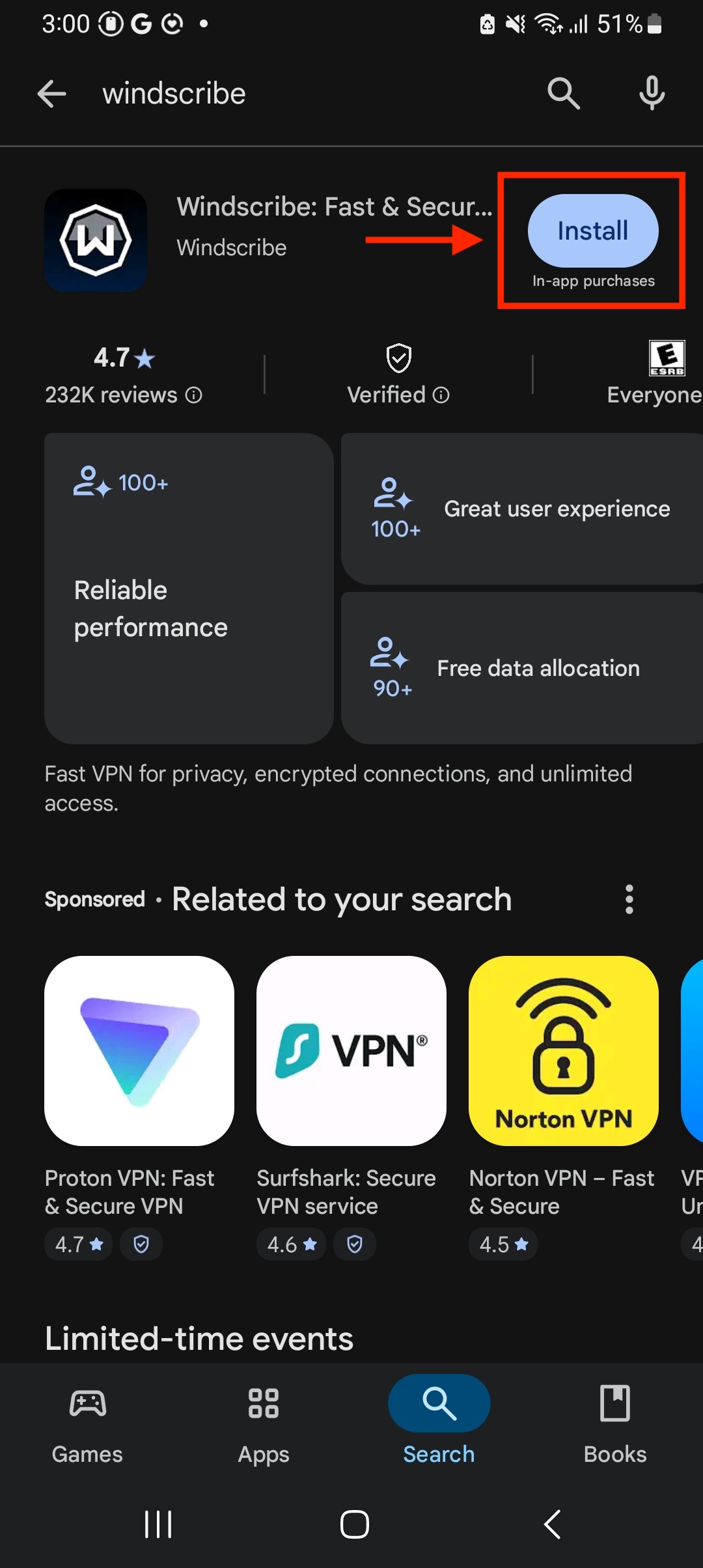 Reinstall Store icon
