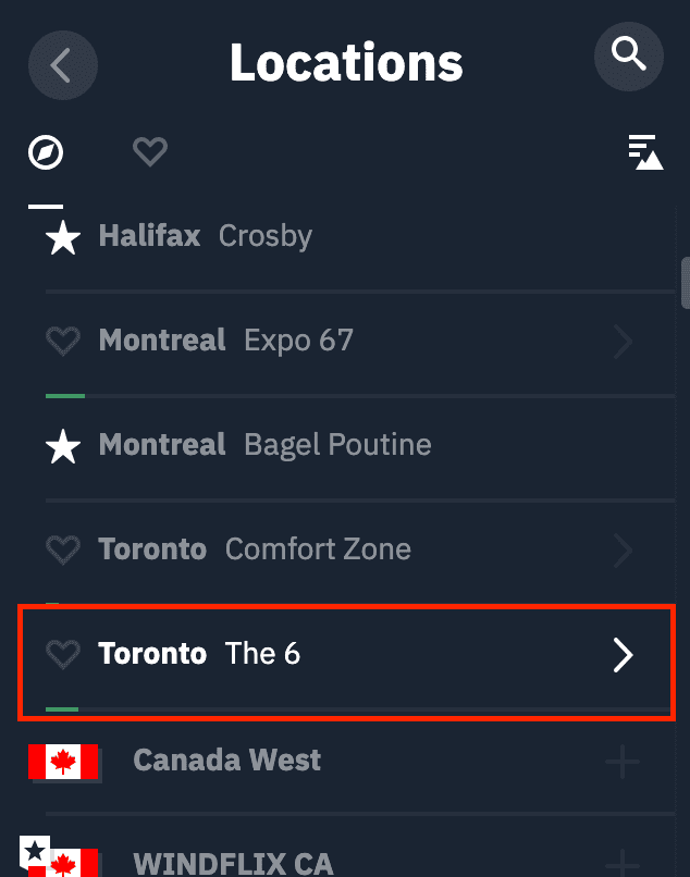 Locations List