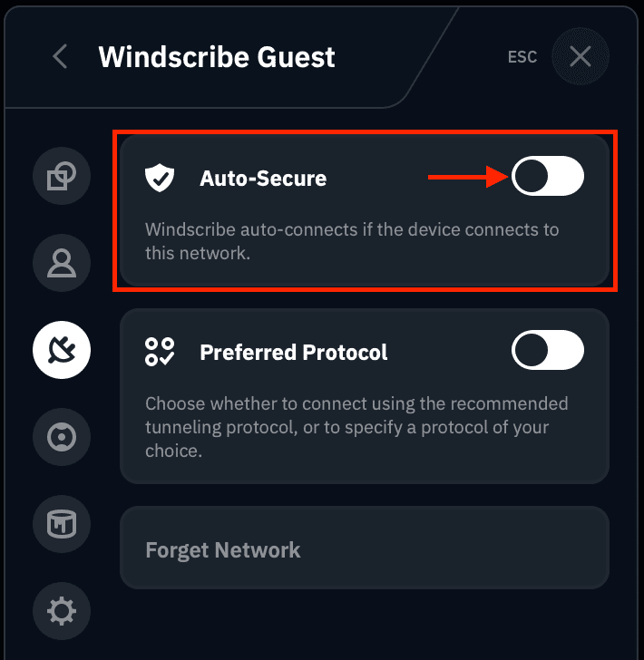 Auto Secure Toggle